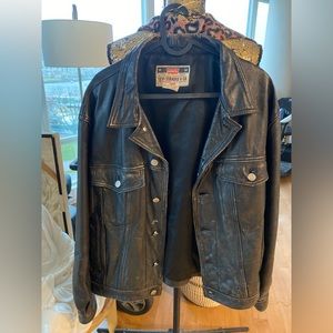 Rare  vintage Levi’s leather Trucker Jacket